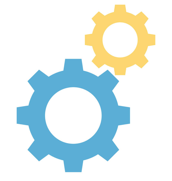 Cogwheel Isolated Vector Icon for Construction - Vector, Image