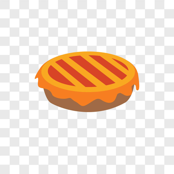 Πίτα εικονίδιο διάνυσμα απομονώνονται σε διαφανές φόντο, Pie λογότυπό έννοια - Διάνυσμα, εικόνα
