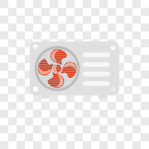 векторная иконка кондиционера на прозрачном фоне, концепция логотипа кондиционера
 - Вектор,изображение