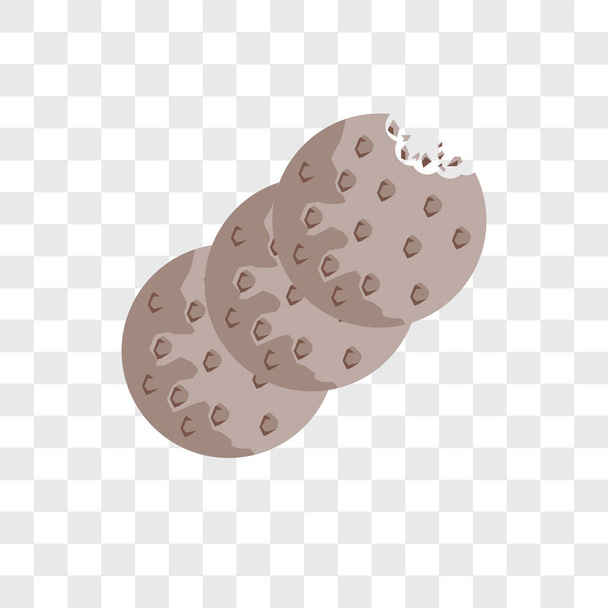 Cookie-k vektor ikon elszigetelt átlátszó háttér, cookie-k embléma koncepció - Vektor, kép
