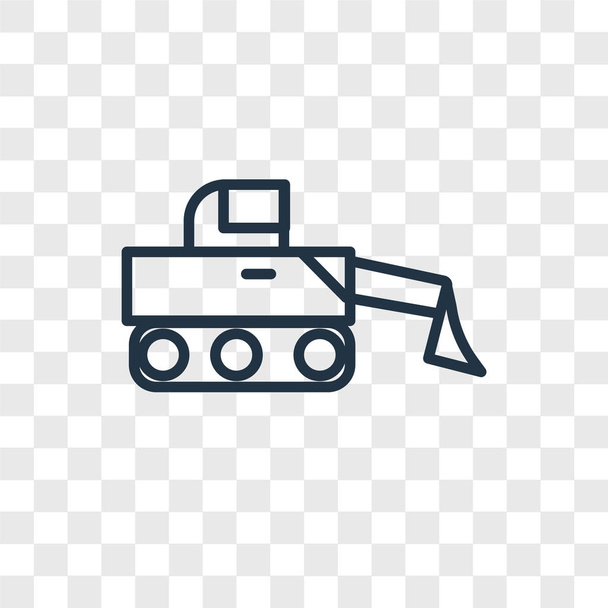 Bulldozer Vektor-Symbol isoliert auf transparentem Hintergrund, Bulldozer Logo-Konzept - Vektor, Bild