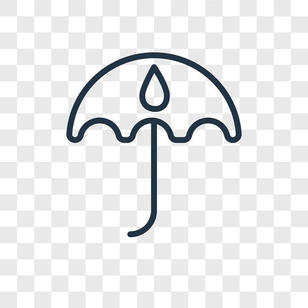 Paraguas icono vectorial aislado sobre fondo transparente, concepto de logotipo de paraguas
 - Vector, imagen