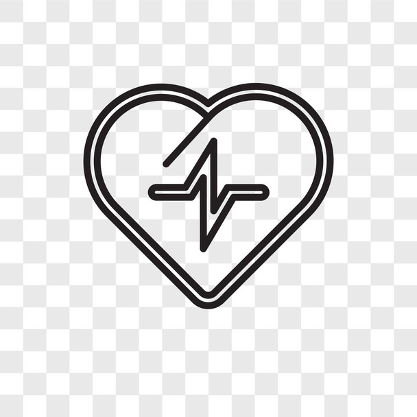 Cardiogram vector pictogram geïsoleerd op transparante achtergrond, Cardiogram logo concept - Vector, afbeelding