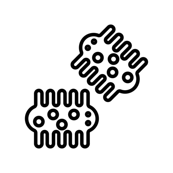 Микробный вектор иконок изолирован на белом фоне, микробный прозрачный знак, элементы линии и контура в линейном стиле
 - Вектор,изображение