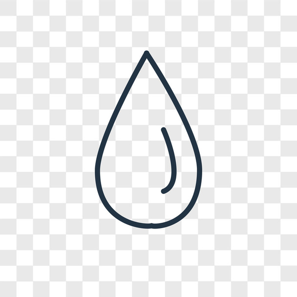 waterdruppel vector pictogram geïsoleerd op transparante achtergrond, waterdruppel logo concept - Vector, afbeelding