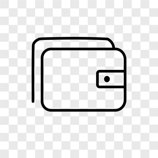 Vektorové ikony peněženka izolované na průhledné pozadí, Peněženka logo koncepci - Vektor, obrázek