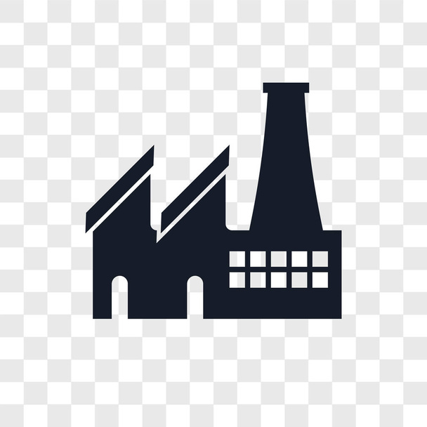Заводской векторный значок изолирован на прозрачном фоне, концепция логотипа завода
 - Вектор,изображение
