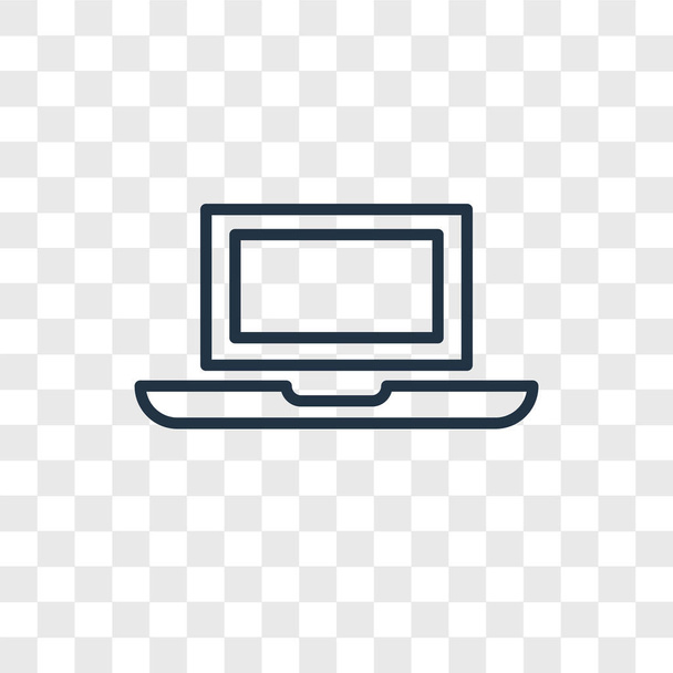 Laptop vector icon isolated on transparent background, Laptop logo concept - Vector, Image
