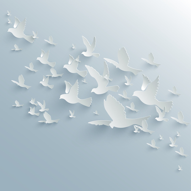 sfondo vettoriale con piccioni di carta
 - Vettoriali, immagini