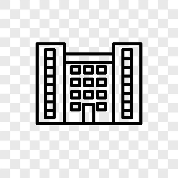 透明な背景、フラッシュ アパート ロゴのコンセプトに分離されたアパート ベクトル アイコンを点滅させる - ベクター画像