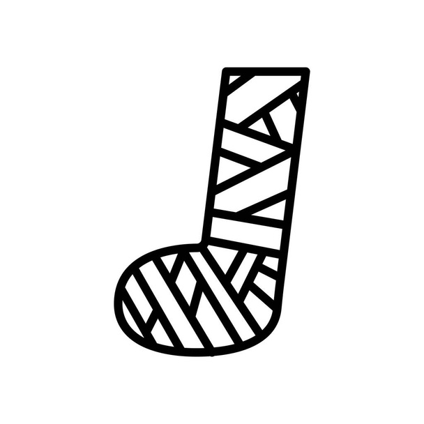 Rappatut jalka kuvake vektori eristetty valkoisella taustalla, rapattu jalka läpinäkyvä merkki, viiva ja ääriviivat elementtejä lineaarinen tyyli
 - Vektori, kuva
