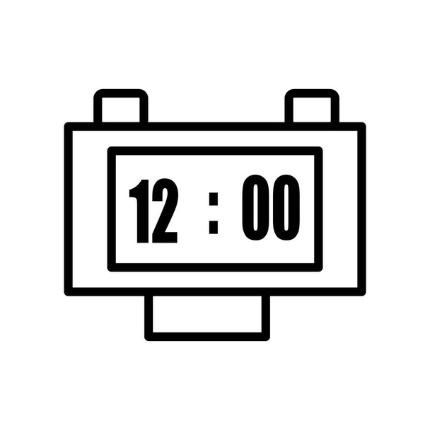 Wall clocks icon vector isolated on white background, Wall clocks transparent sign , line and outline elements in linear style - Vektor, obrázek
