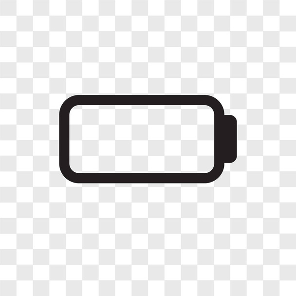Battery vector icon isolated on transparent background, Battery logo concept - Vector, Image