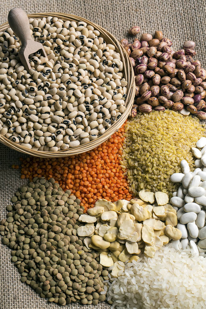 close up of different types of legumes - Valokuva, kuva