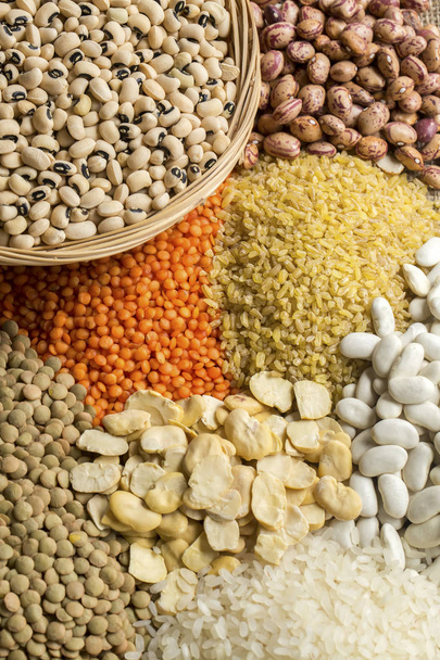 close up of different types of legumes - Foto, immagini