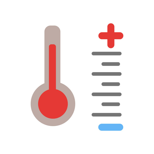 Wektor ikona temperatury izolowana na białym tle, temperatury - Wektor, obraz