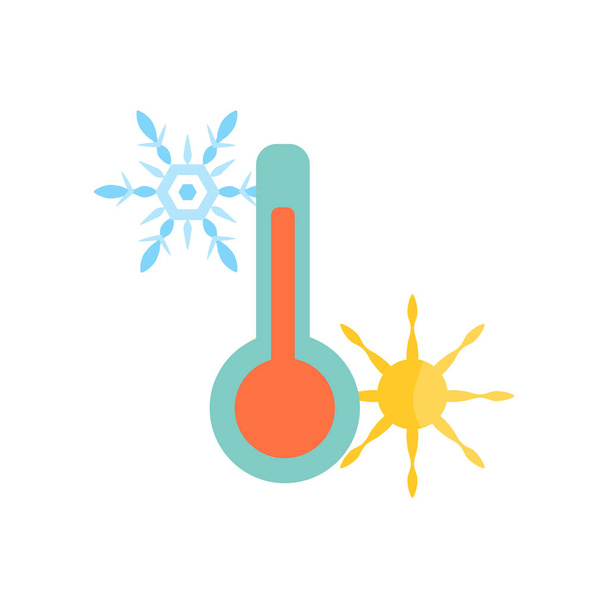 Temperature icon vector isolated on white background, Temperatur - Vector, Image