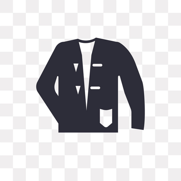 Coat vector icon isolated on transparent background, Coat logo concept - Вектор,изображение