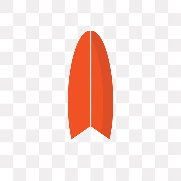 Surfboard-Vektor-Symbol isoliert auf transparentem Hintergrund, Surfboard-Logo-Konzept - Vektor, Bild