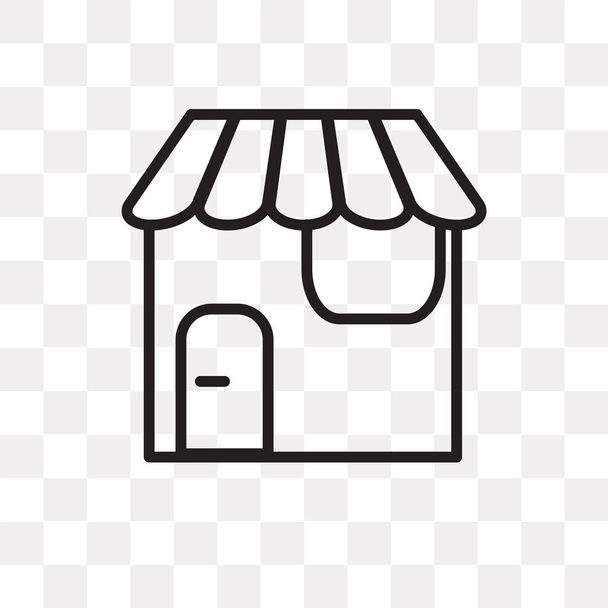 Store icône vectorielle isolée sur fond transparent, Store logo design
 - Vecteur, image