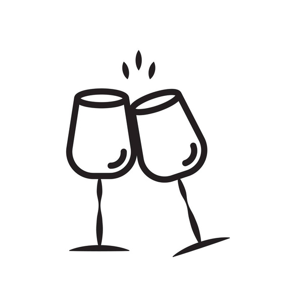 Vettore icona bicchiere di vino isolato su sfondo bianco, Bicchiere di vino
  - Vettoriali, immagini