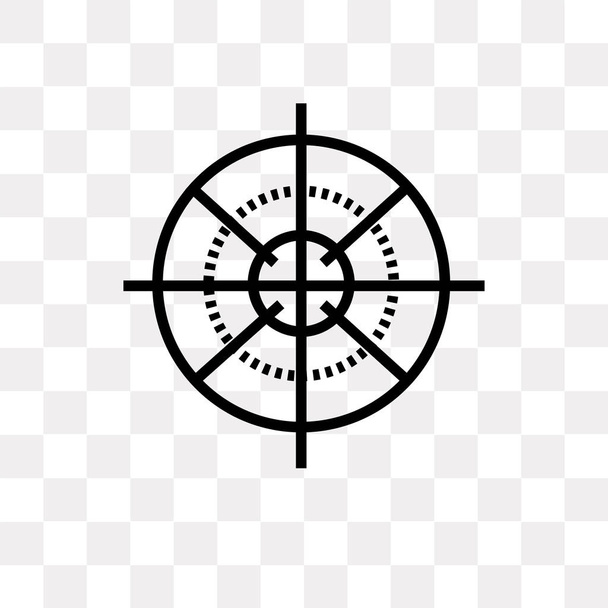 Saydam arka plan üzerinde keskin nişancı silahı hedef logo kavramı izole keskin nişancı silahı hedef vektör simgesi - Vektör, Görsel