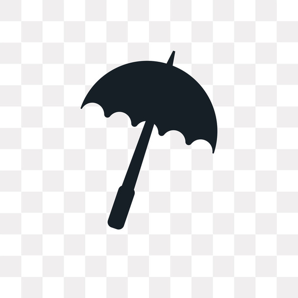 Βροχή ομπρέλα εικονίδιο διάνυσμα απομονώνονται σε διαφανές φόντο, βροχή ομπρέλα λογότυπο έννοια - Διάνυσμα, εικόνα