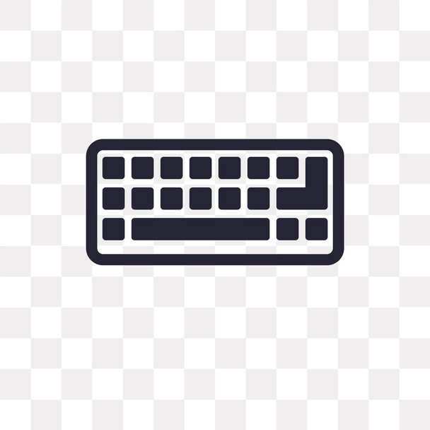 Ícone do vetor do teclado isolado no fundo transparente, Keyboar
 - Vetor, Imagem