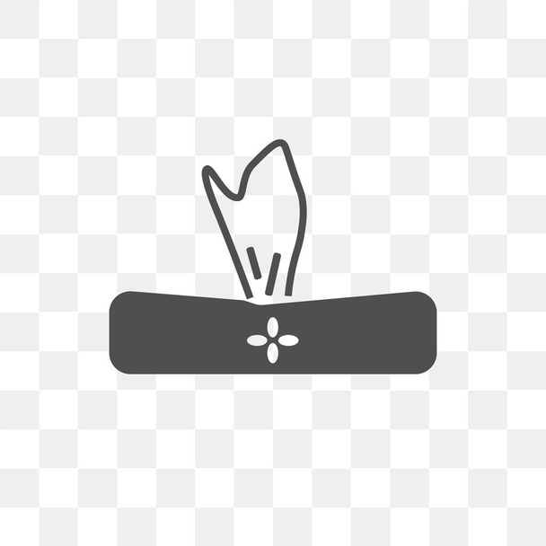Ícone de vetor de guardanapo isolado em fundo transparente, conceito de logotipo de guardanapo
 - Vetor, Imagem