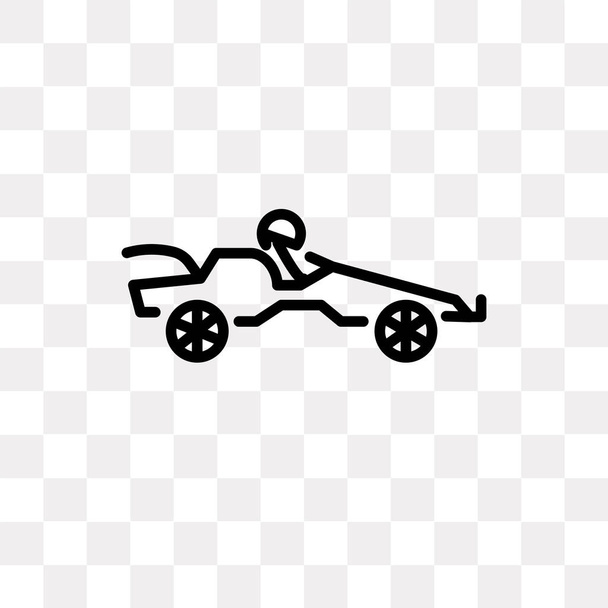 Go Kart Vektorsymbol isoliert auf transparentem Hintergrund, Go Kart Logo Design - Vektor, Bild