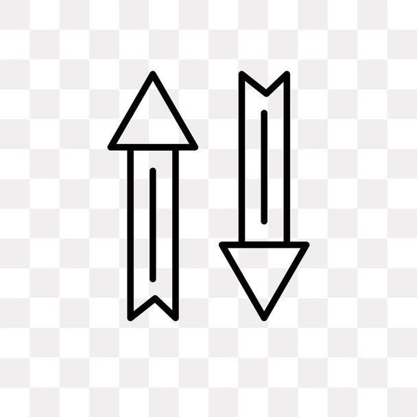 Icône vectorielle flèche souris isolée sur fond transparent, concept de logo flèche souris
 - Vecteur, image