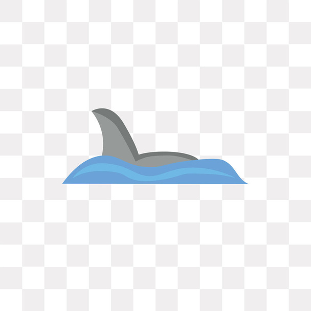 Shark vector icon isolated on transparent background, Shark logo concept - Vector, Image