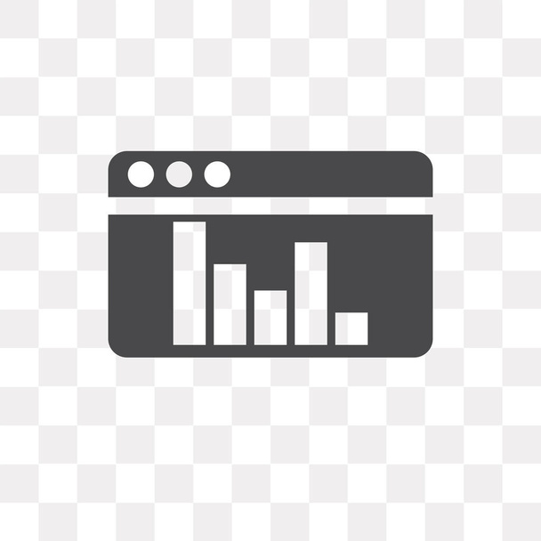 Analytics Vektor-Symbol auf transparentem Hintergrund isoliert, analysieren - Vektor, Bild