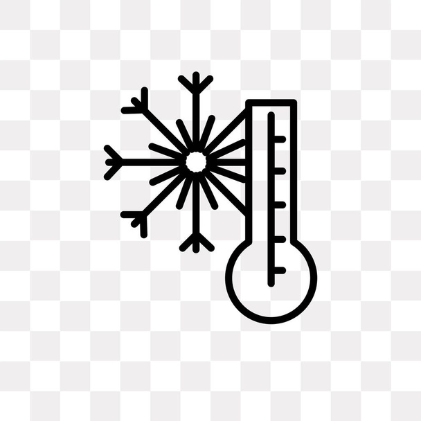 Thermometer vector icon isolated on transparent background, Thermometer logo design - Vector, Image