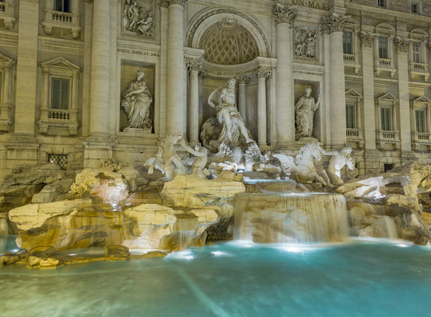 Trevi fountain details in Rome Italy - 写真・画像