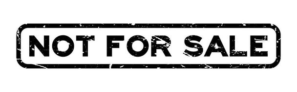 Grunge negro no para la venta redacción sello de goma cuadrado sobre fondo blanco
 - Vector, Imagen