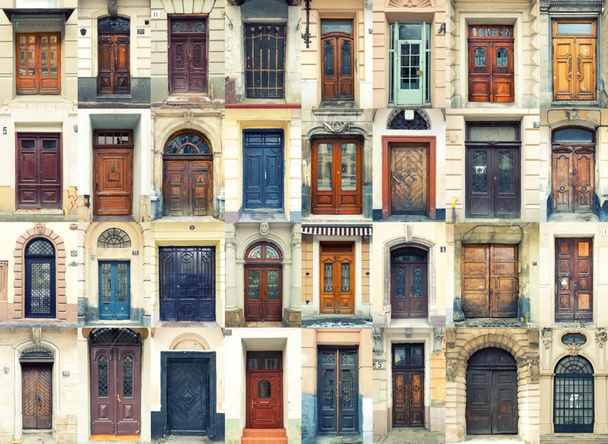 Collection of old doors - Photo, Image