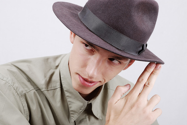 Man with hat - Фото, изображение