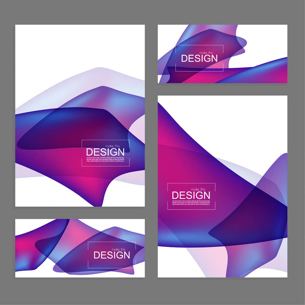 Set of fluid color covers.  - Vektor, Bild