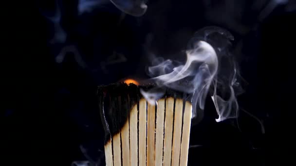 Matches burned out and abstract fumes are released - Footage, Video