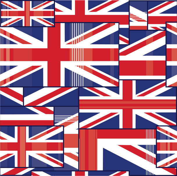 Seamless pattern of british flag. - Vector, Image