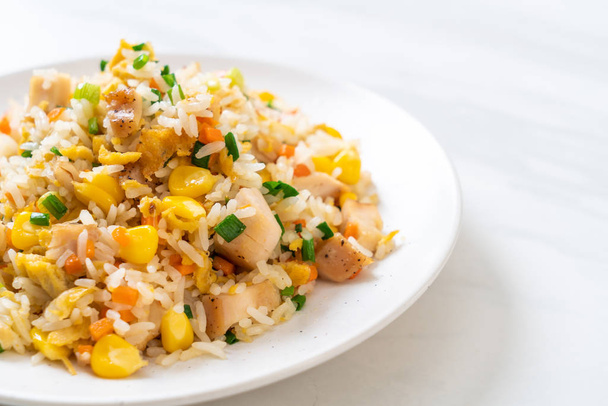 homemade fried rice with chicken - Photo, Image