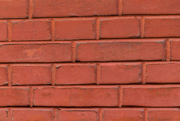 motif mur de briques pierre rectangulaire peint en terre cuite rouge élément de couleur de la base de conception urbaine mur historique
 - Photo, image