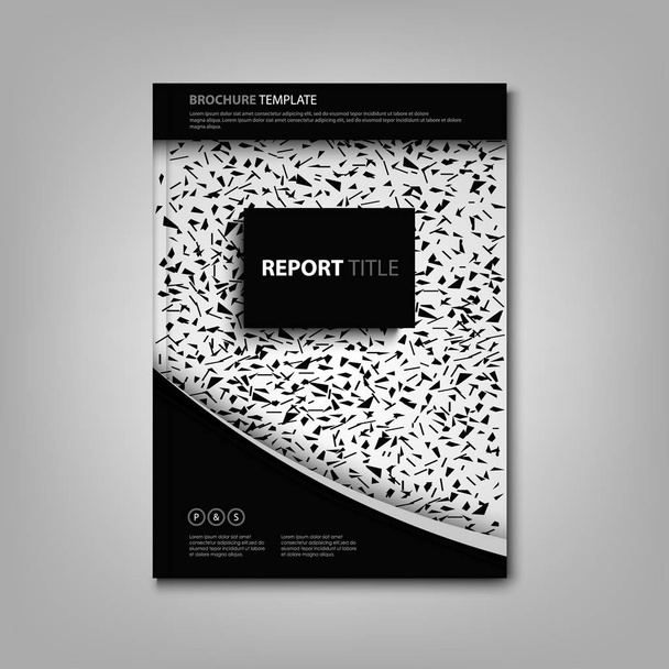 Folletos libro o folleto con diseño abstracto en blanco y negro vector eps 10
 - Vector, Imagen