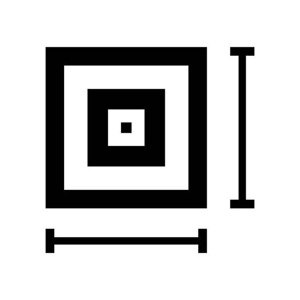Dimensie pictogram vector geïsoleerd op een witte achtergrond, dimensie transparante teken, bouw symbolen - Vector, afbeelding