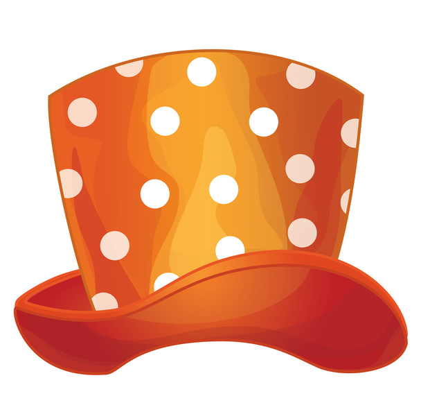 διάνυσμα της αστείο πορτοκαλί καπέλο, καπέλο προσαρμόζεται στις αναλογίες για ανθρώπινο κεφάλι. - Διάνυσμα, εικόνα