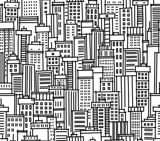 Seamless pattern of city - Vector, Image