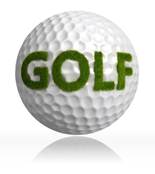 golf grass word on ball - Photo, Image