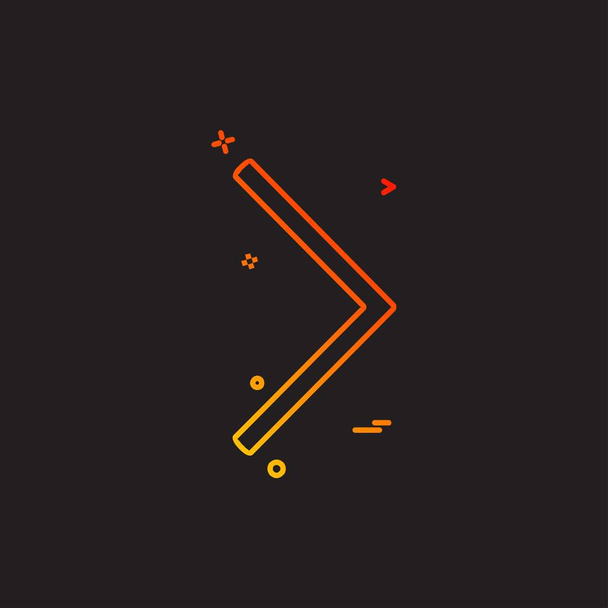Right arrow icon design vector - Vector, imagen