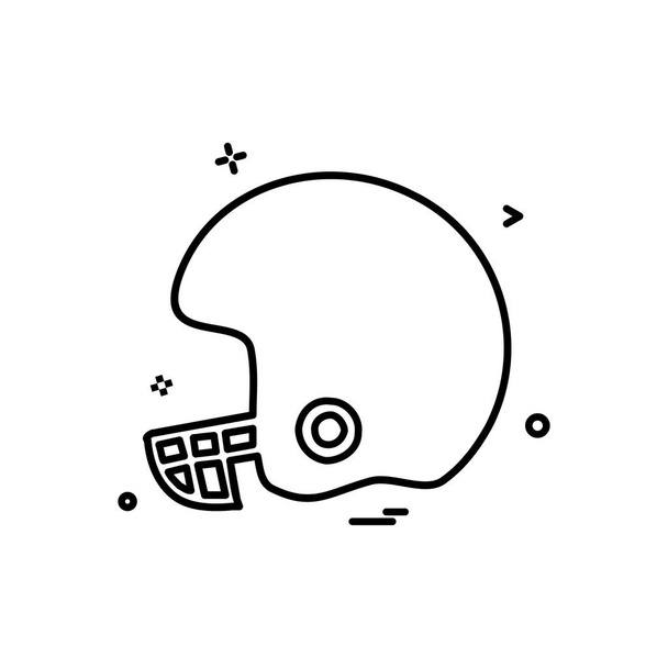 helmet cricket playing icon vector design - Вектор, зображення